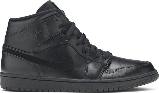 Кроссовки Air Jordan 1 Mid Triple Black, черный