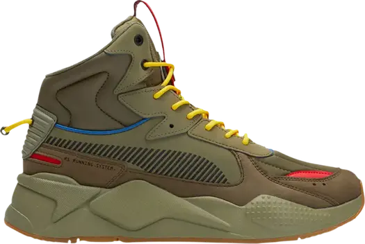 Кроссовки Puma RS-X Mid Militia Deep Lichen Green, зеленый