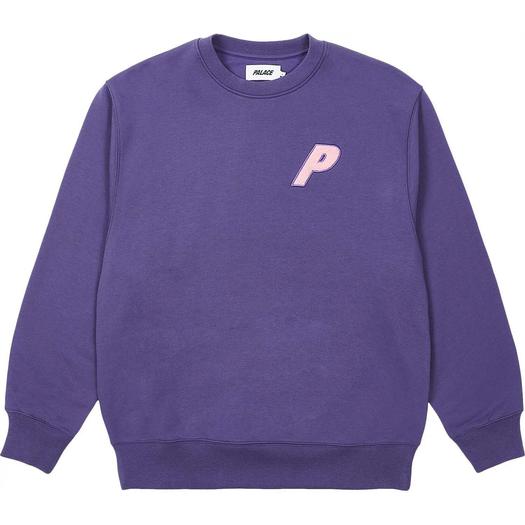 Свитшот Palace Fleece Tri-Ferg Crew, фиолетовый