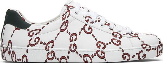 Кроссовки Gucci Ace GG Print, белые