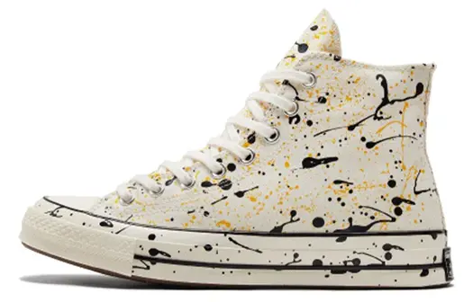 Кроссовки Converse Chuck Taylor All Star 70 Hi Archive Paint Splatter Egret Amarillo Yellow