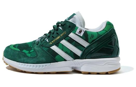 Кроссовки Adidas Originals ZX 8000 Lifestyle Unisex, темно-зеленый/белый