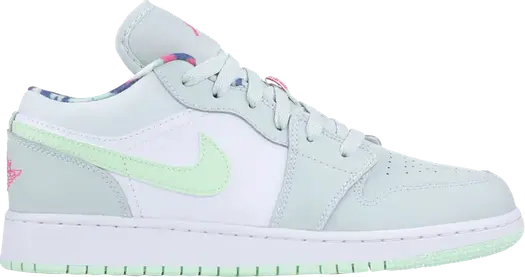Кроссовки Air Jordan 1 Low GS Barely Grey Spruce, серый