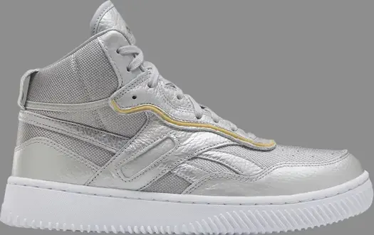 Кроссовки victoria beckham x dual court mid 2 'silver metallic' Reebok, серебряный
