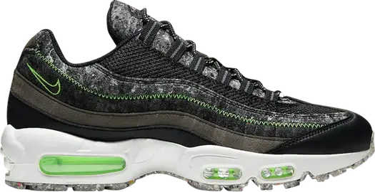 Кроссовки Nike Air Max 95 'Recycled Wool Pack' - Черный с Электрическим Зеленым
