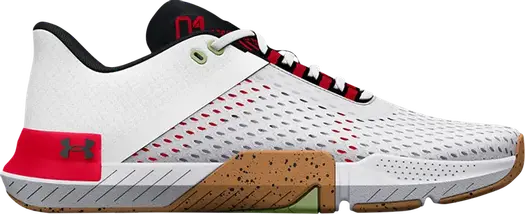 Кроссовки Under Armour TriBase Reign 4 White Radio Red, белый
