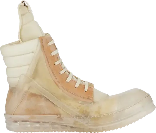 Кроссовки Rick Owens EDFU Geobasket Natural Transparent, кремовый
