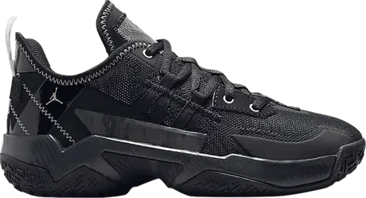 Кроссовки Jordan One Take 2 GS Black Metallic Silver, черный