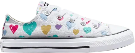 Кроссовки Converse Chuck Taylor All Star Low GS Hearts, белый