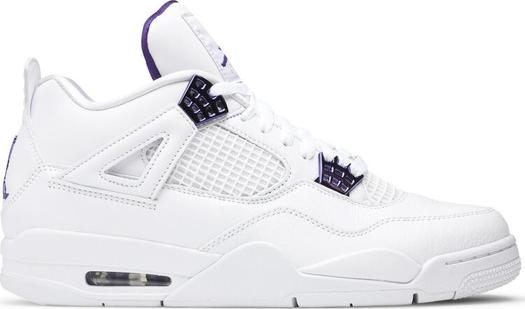 Кроссовки Air Jordan 4 Retro Purple Metallic, белый