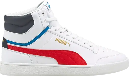 Кроссовки Puma Shuffle Mid White High Risk Red, белый