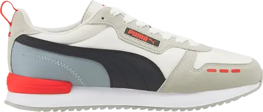 Кроссовки Puma R78 Mesh Vaporous Grey High Risk Red, серый