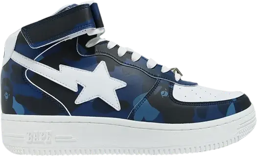 Кроссовки Bapesta Mid Camo Navy, синий