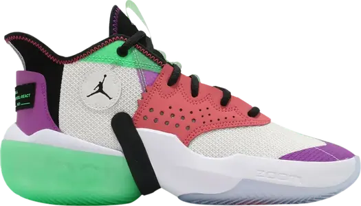 Кроссовки Jordan React Elevation PF White Hyper Violet, белый