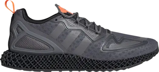 Кроссовки Adidas ZX 2K 4D 'Grey Solar Orange', серый