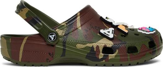Кроссовки Palace x Classic Clog Jungle Camo, зеленый