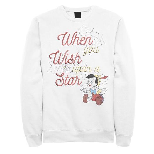 Мужской свитшот Disney Pinocchio When You Wish Upon A Star Licensed Character