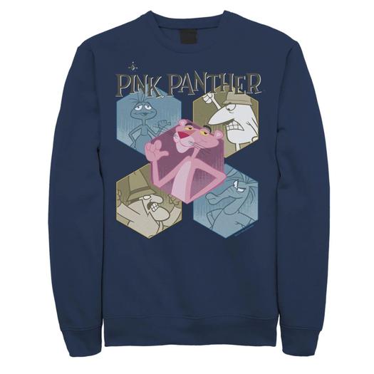 Мужской свитшот с шестиугольными портретами The Pink Panther, Blue Licensed Character, синий