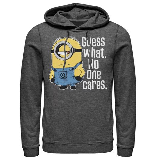 Мужской пуловер с капюшоном Despicable Me Minions Stuart Noone Cares Licensed Character