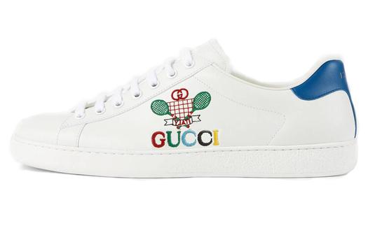 Кроссовки Gucci Ace Tennis, кожаные, низкие, белые
