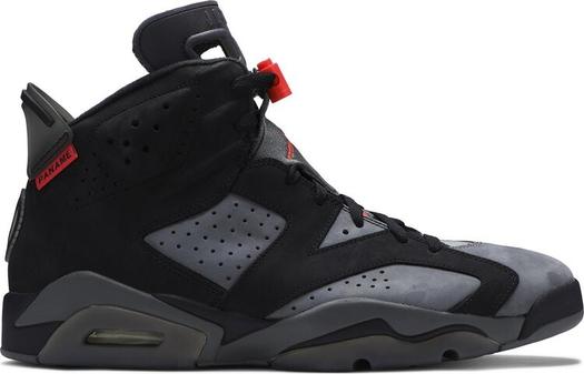 Кроссовки Paris Saint-Germain x Air Jordan 6 Retro Iron Grey, серый
