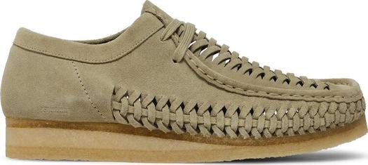 Кроссовки Clarks Supreme x Woven Wallabee Tan, загар
