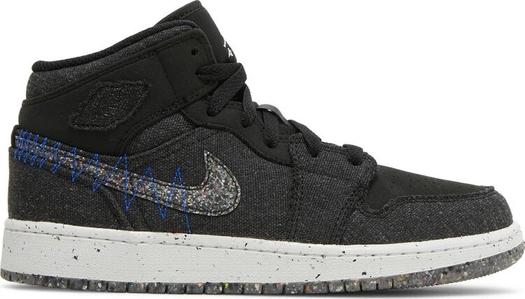 Кроссовки Air Jordan 1 Mid SE GS Crater, черный
