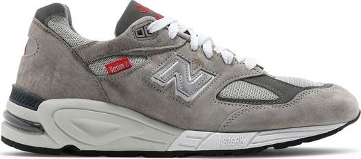Кроссовки New Balance 990v2 Made in USA, серый/красный