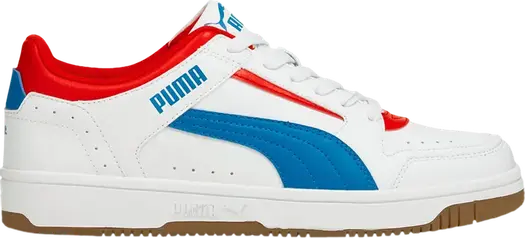 Кроссовки Puma Rebound Joy Low White Future Blue High Risk Red, белый