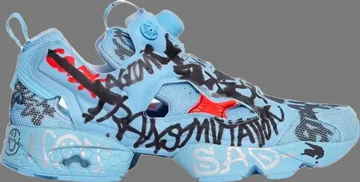 Кроссовки vetements x instapump fury 'graffiti 2.0' Reebok, синий
