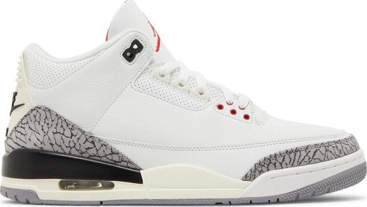 Кроссовки Air Jordan 3 Retro White Cement Reimagined, белый