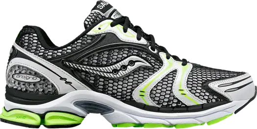 Кроссовки Saucony ProGrid Triumph 4 Black Silver Fluo Green, черный