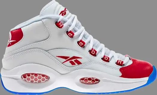 Кроссовки question mid gs 'white pearlized red' Reebok, белый