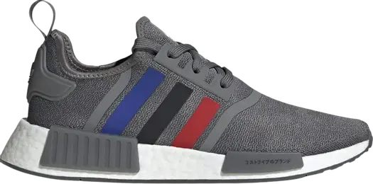 Кроссовки Adidas NMD_R1 'Grey Scarlet Blue', серый