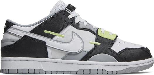 Кроссовки Nike Dunk Scrap 'Wolf Grey Light Lemon Twist', серый/черный/зеленый