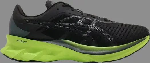 Кроссовки novablast 'black lime zest' Asics, черный