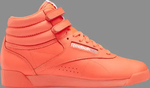 Кроссовки wmns freestyle hi 'orange flare' Reebok, апельсин