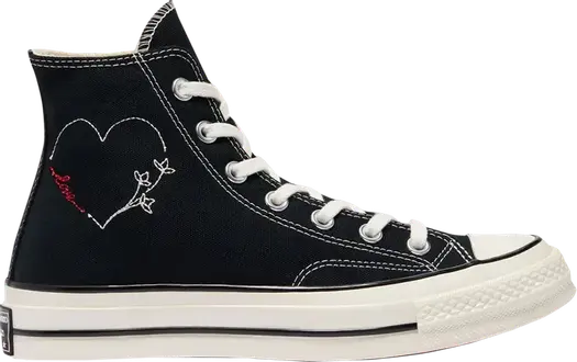 Кроссовки Converse Chuck 70 High Valentines Day - Black, черный