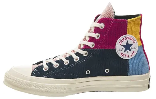 Кроссовки Converse Chuck Taylor All Star 70 Hi Corduroy Patchwork Gold Navy