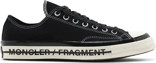 Кроссовки Converse Fragment Design x Moncler x Chuck 70 Low Black, черный