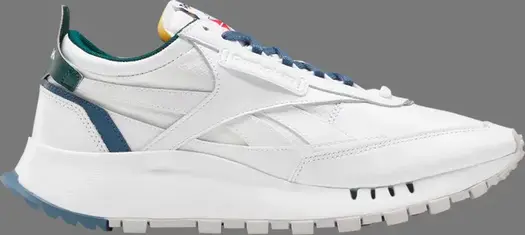 Кроссовки classic leather legacy 'white brave blue' Reebok, белый