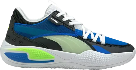 Кроссовки Puma Court Rider I Future Blue Green Glare, синий