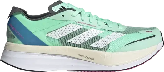 Кроссовки Adidas Adizero Boston 11 'Pulse Mint Pink', зеленый