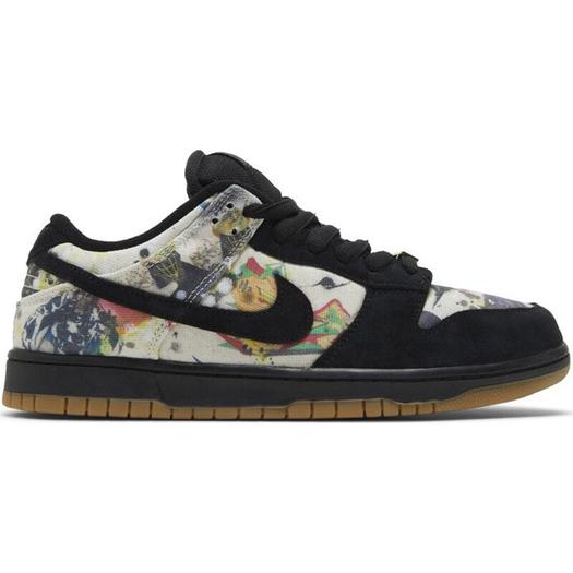 Кроссовки Nike Dunk Low SB х Supreme 'Rammellzee', черный/мультиколор