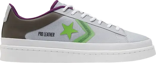 Кроссовки Converse Pro Leather Low Miami Vibez - Gravel Bold Wasabi, серый