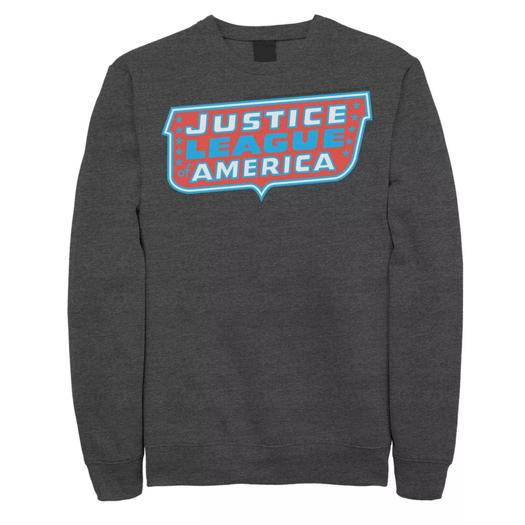 Мужской свитшот с текстовым плакатом и логотипом Лиги Справедливости Америки DC Comics