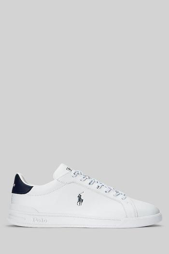 Кожаные кроссовки Heritage Court с логотипом Polo Ralph Lauren, синий