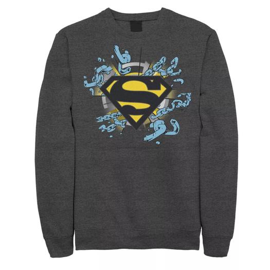 Мужской свитшот с логотипом Superman Chain Link DC Comics