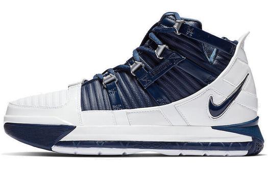 Кроссовки Nike Lebron 3 Vintage Unisex, темно-синий/белый