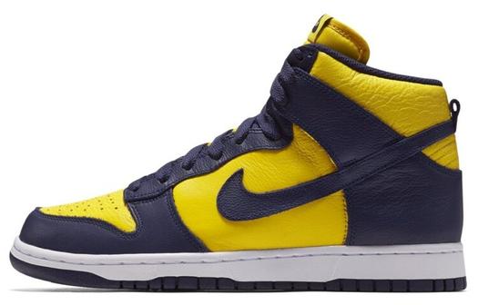 Кроссовки Nike Dunk High, желтый/черный